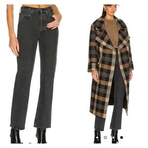 AGOLDE x Revolve Mid Rise Relaxed Boot Cut Jeans Black Size 32 NWT Classic